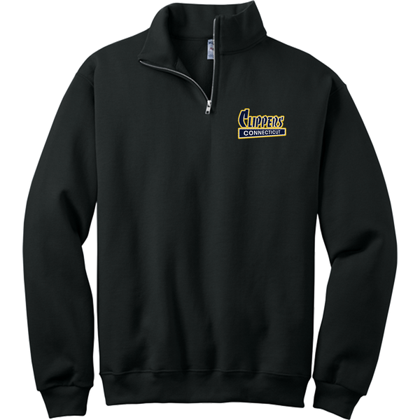 CT Clippers NuBlend 1/4-Zip Cadet Collar Sweatshirt