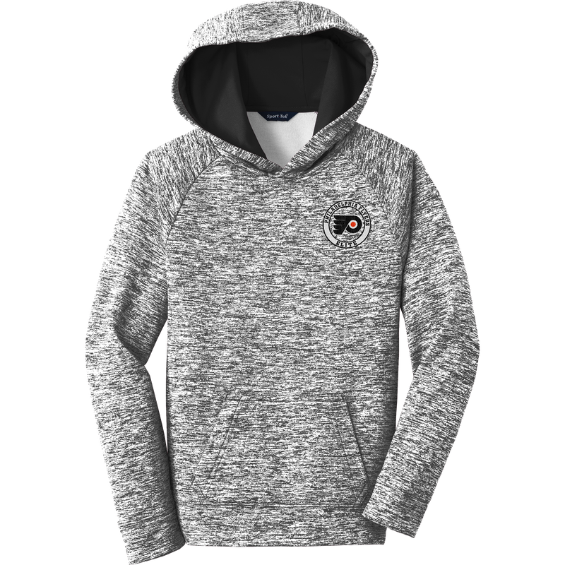 Philadelphia Flyers Elite Youth PosiCharge Electric Heather Fleece Hooded Pullover