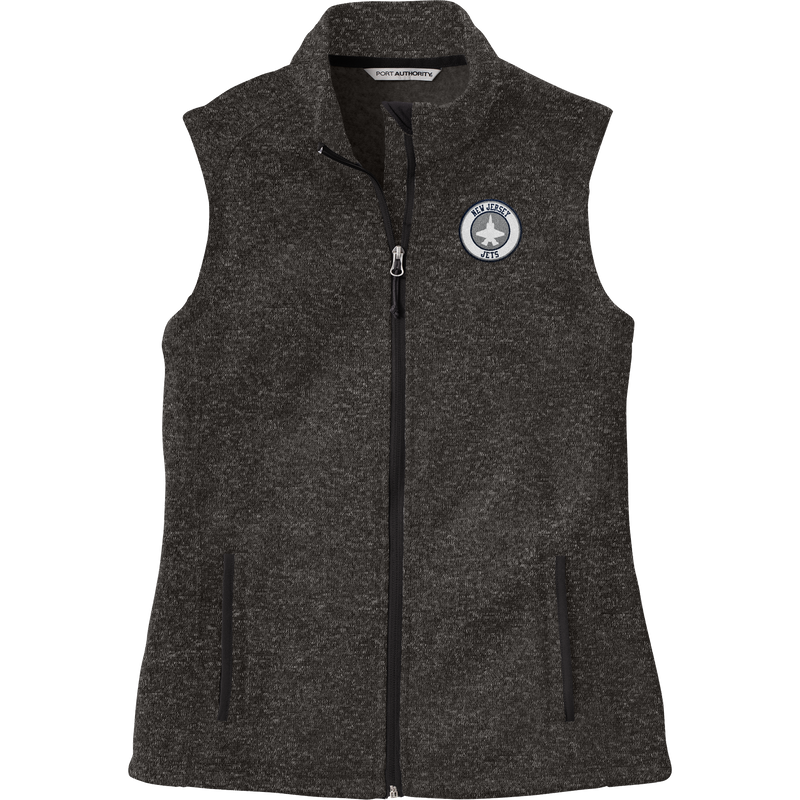 NJ Jets Ladies Sweater Fleece Vest