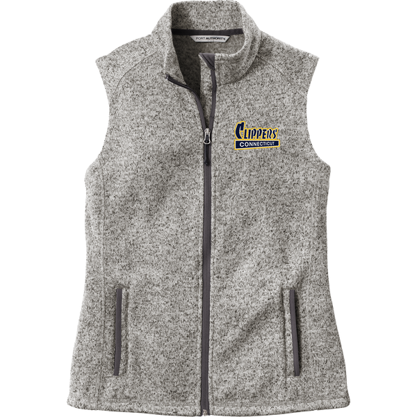 CT Clippers Ladies Sweater Fleece Vest