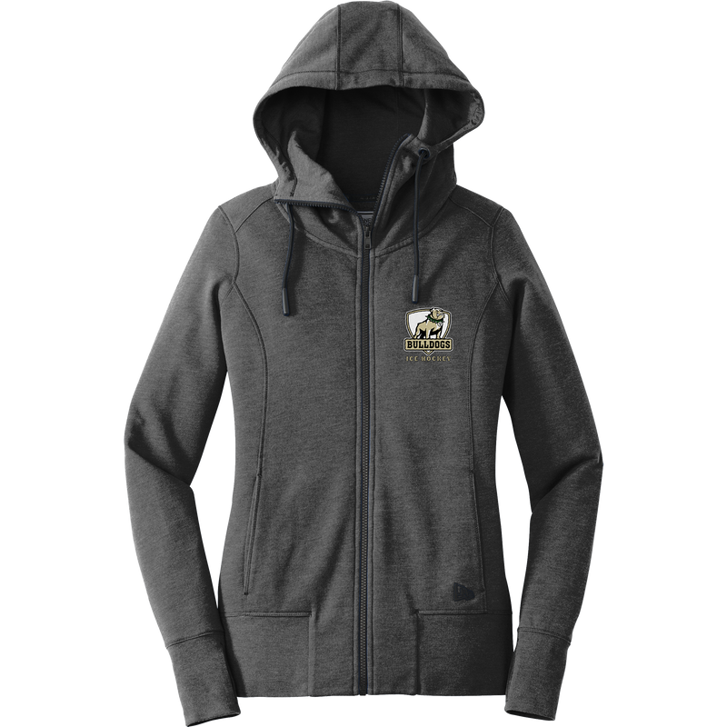 HVM Bulldogs New Era Ladies Tri-Blend Fleece Full-Zip Hoodie