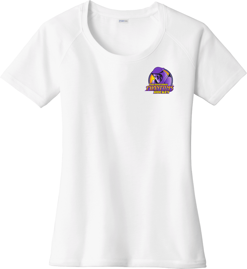 Youngstown Phantoms Ladies PosiCharge Tri-Blend Wicking Scoop Neck Raglan Tee