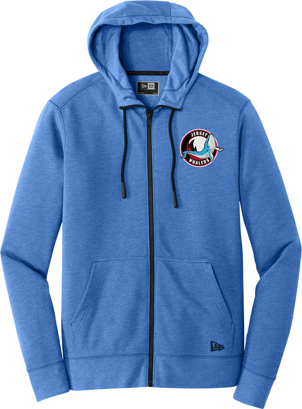 Jersey Shore Whalers New Era Tri-Blend Fleece Full-Zip Hoodie