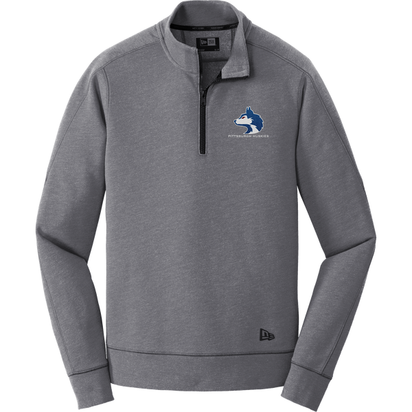 Pittsburgh Huskies New Era Tri-Blend Fleece 1/4-Zip Pullover