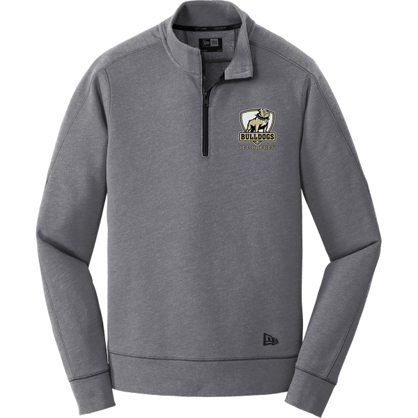 HVM Bulldogs New Era Tri-Blend Fleece 1/4-Zip Pullover