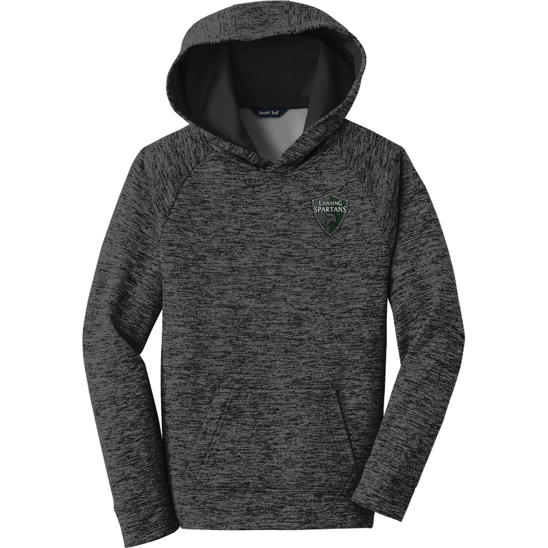 Lansing Spartans Youth PosiCharge Electric Heather Fleece Hooded Pullover